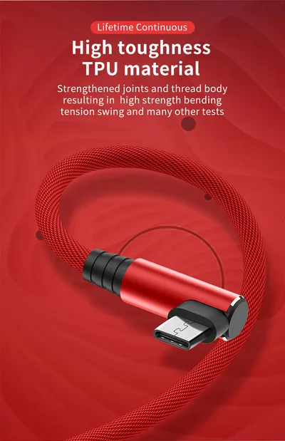 Mobile Phone Elbow Fast Charging Data Cable