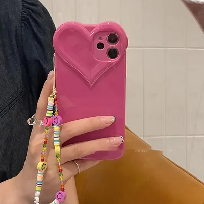 غلاف هاتف سوار الحب من نوع Rose Red