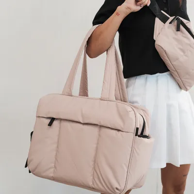 Down Handbags Winter Travel Duffle Bag With Shoes Compartment Portable Sports Yoga Gym Fitness Shoulder Bags For Weekender Overnight Tote Women