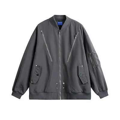 American Pilot Jacket Men's Autumn Fashion Brand Loose Black Advanced