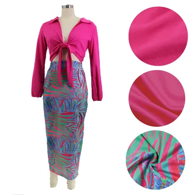 European And American Lace Up Young Sheath Two-piece Dress