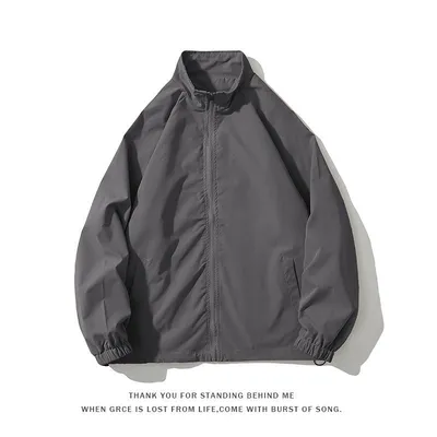 Loose Baseball Uniform Stand-up Collar Jacket