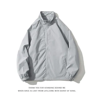 Loose Baseball Uniform Stand-up Collar Jacket