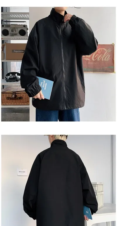 Loose Baseball Uniform Stand-up Collar Jacket