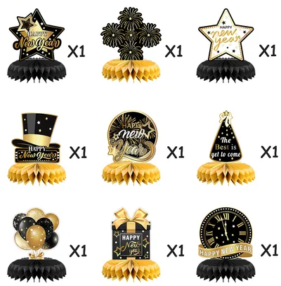 New Year Party Decoration New Year Honeycomb Ornaments
