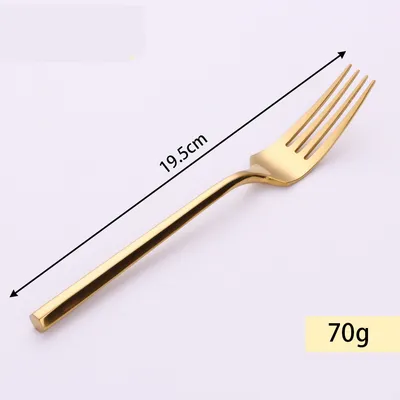 Stainless Steel Knife Fork And Spoon Set Hexagonal Forging