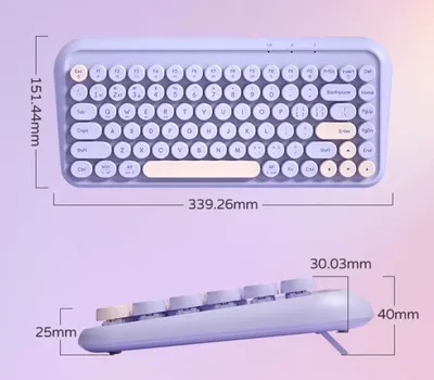Three Mode Bluetooth Keyboard And Mouse Set Wireless Brain Laptop Girls Office Tablet