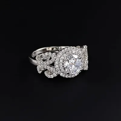 Micro-inlaid Diamond Affordable Luxury Style Fashion Elegant Zircon Engagement Ring