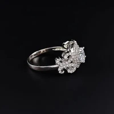 Micro-inlaid Diamond Affordable Luxury Style Fashion Elegant Zircon Engagement Ring