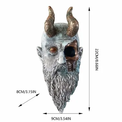 Nordic Wisdom Mysterious Mir Head Resin Craft Ornament