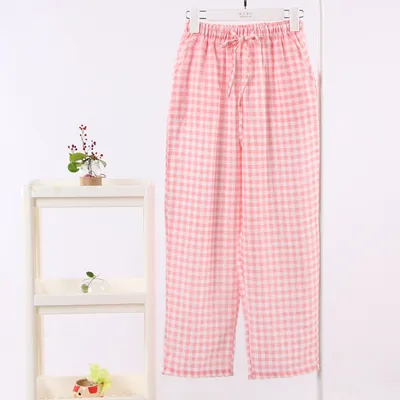 Simple Home Wear Pajama Double-layer Gauze Plus Size Confinement Pants