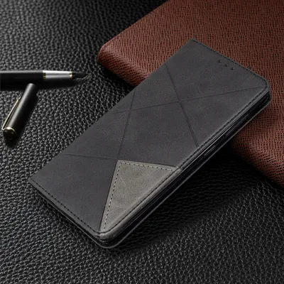 Phone Case Prismatic Magnetic Protective Leather Case