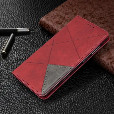 Phone Case Prismatic Magnetic Protective Leather Case