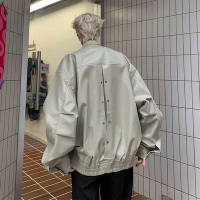 Design Metal Zipper Bomber Jacket