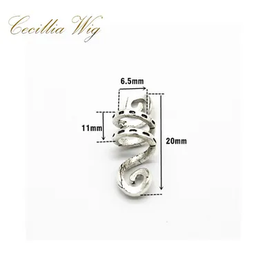 Silver Viking Spiral hair braid