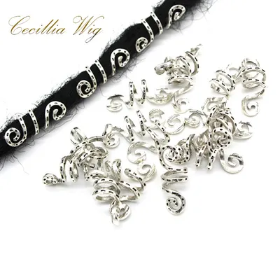 Silver Viking Spiral hair braid