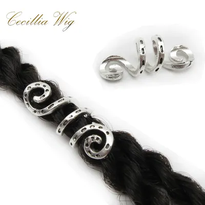 Silver Viking Spiral hair braid