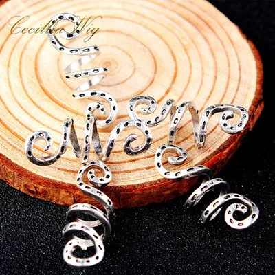Silver Viking Spiral hair braid