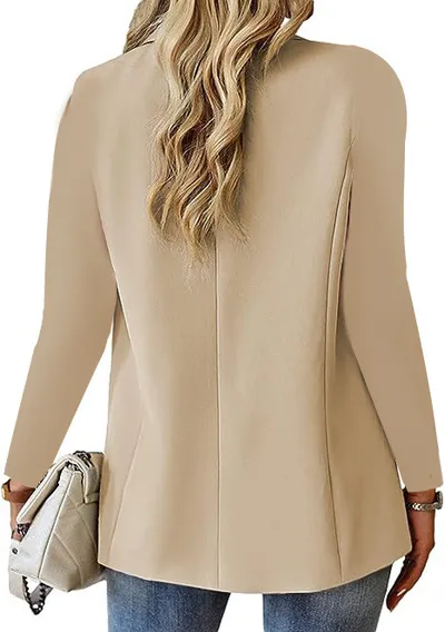 Ins Lapel Button Jacket Fashion Commuter Casual Suit Jacket Women's Long-sleeved Tops Outwear Clothing