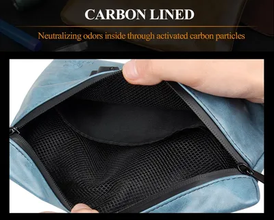 Activated carbon deodorant clutch
