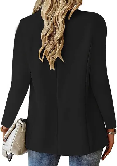 Ins Lapel Button Jacket Fashion Commuter Casual Suit Jacket Women's Long-sleeved Tops Outwear Clothing