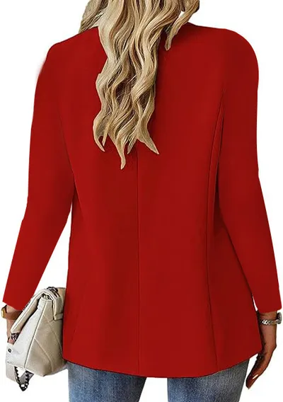 Ins Lapel Button Jacket Fashion Commuter Casual Suit Jacket Women's Long-sleeved Tops Outwear Clothing
