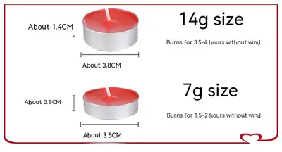 15-2 Hours Birthday Tea Heating Tea Confession Romantic Round Wax