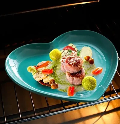 Microwave Oven Love Plate Household Desserts Dish