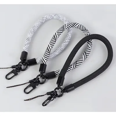 Mobile Phone Short Polyester Rope Anti-theft Wrist Strap Keychain