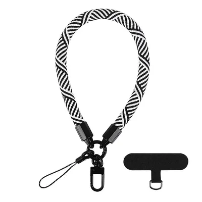 Mobile Phone Short Polyester Rope Anti-theft Wrist Strap Keychain