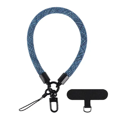 Mobile Phone Short Polyester Rope Anti-theft Wrist Strap Keychain