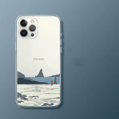 Transparent Phone Case Simple Straight Edge