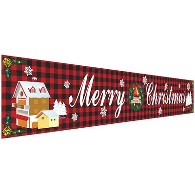 Christmas Party Decoration Supplies Banner Hanging Flag