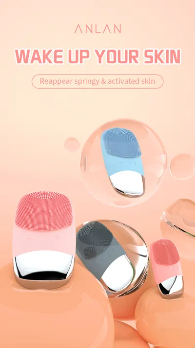 Mini Silicone Electric Face Cleansing Brush Electric Facial Cleanser Facial Cleansing Brush Skin Massager Skin Care Tools