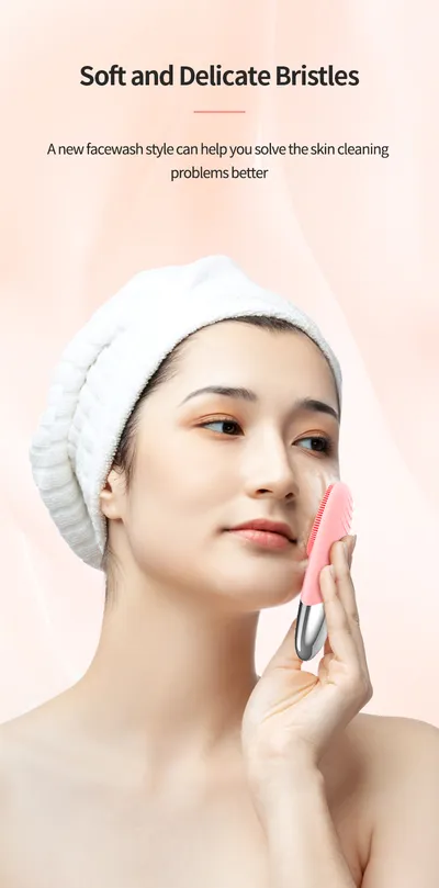 Mini Silicone Electric Face Cleansing Brush Electric Facial Cleanser Facial Cleansing Brush Skin Massager Skin Care Tools