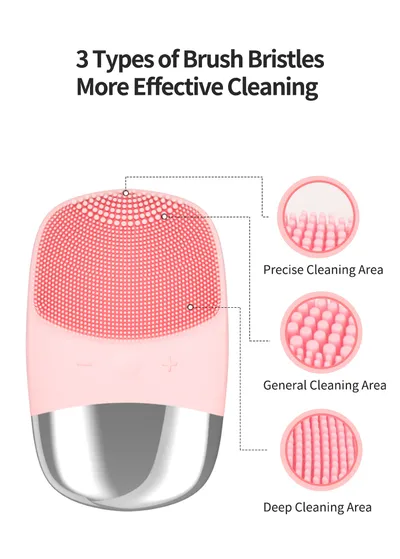 Mini Silicone Electric Face Cleansing Brush Electric Facial Cleanser Facial Cleansing Brush Skin Massager Skin Care Tools