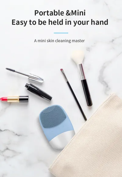 Mini Silicone Electric Face Cleansing Brush Electric Facial Cleanser Facial Cleansing Brush Skin Massager Skin Care Tools