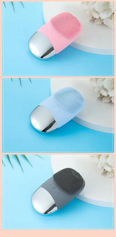 Mini Silicone Electric Face Cleansing Brush Electric Facial Cleanser Facial Cleansing Brush Skin Massager Skin Care Tools