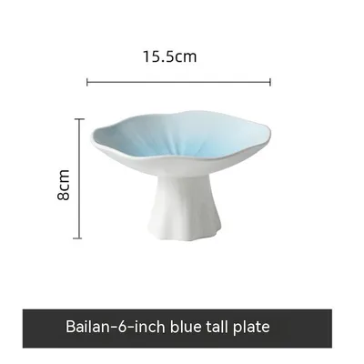 Ceramic Home Snacks High-leg Plate Display Dish