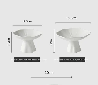 Ceramic Home Snacks High-leg Plate Display Dish