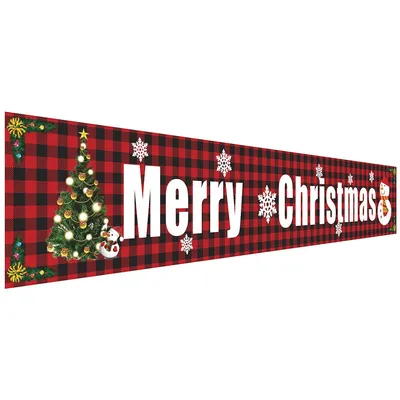Christmas Party Decoration Supplies Banner Hanging Flag