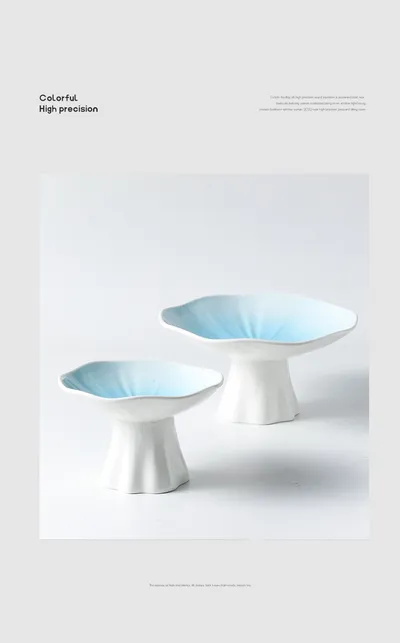 Ceramic Home Snacks High-leg Plate Display Dish