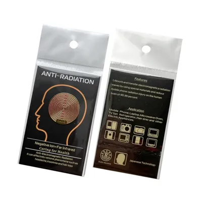 Gold Coil Hollow Radiation Protection Phone Stickers Energy Mobile Phone Paster