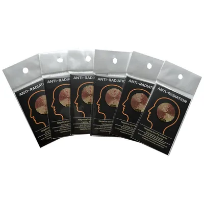 Gold Coil Hollow Radiation Protection Phone Stickers Energy Mobile Phone Paster