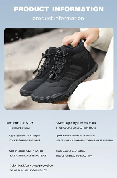 High-top Snow Boots Hiking Camping Hiking Shoes Skiing Non-slip Plus Velvet Warm