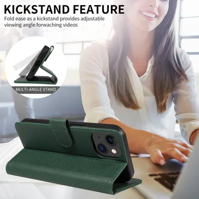 Leather Anti-theft Swiping Flip Phone Case