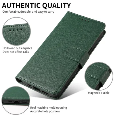 Leather Anti-theft Swiping Flip Phone Case