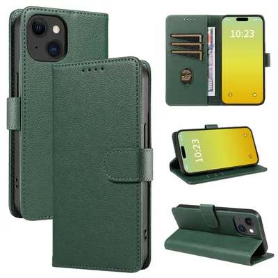 Leather Anti-theft Swiping Flip Phone Case