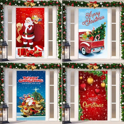 Christmas Festival Door Set Decorative Cloth