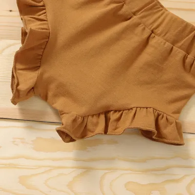 Romper Shorts Headscarf Baby Three-piece Set